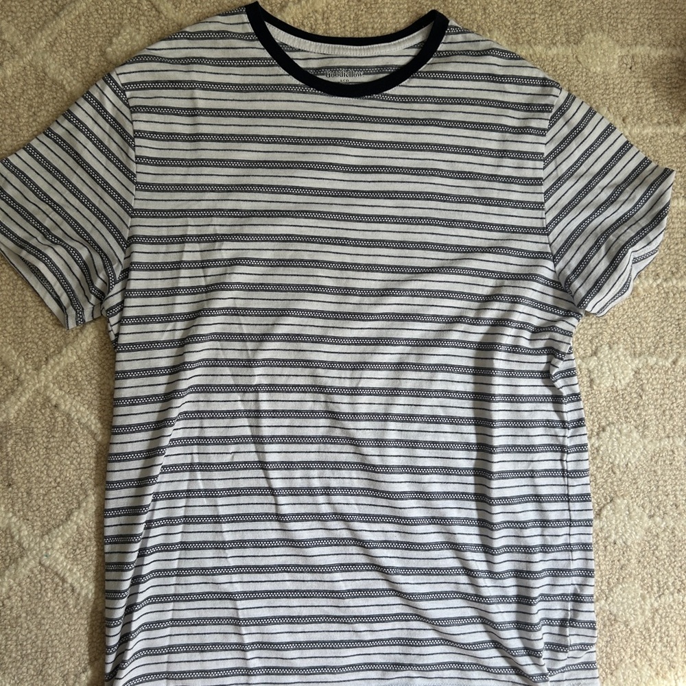 Goodfellow & Co Navy and White Striped Tee